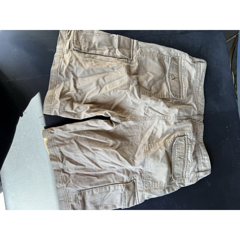 Levis Signature Cargo Shorts Mens Khaki Size 42 Utility Casual Cotton - Picture 5 of 5
